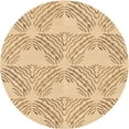 thumbnail image 1 of Ahgly Company Tapis Rond Lavable en Machine Intérieur Transitionnel Kaki Or, 7 Pieds Rond, 1 of 7