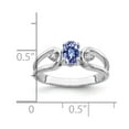 thumbnail image 2 of Primal Gold 14 Karat White Gold 6x4mm Oval Tanzanite and Diamond Ring, 2 of 3