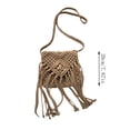 thumbnail image 3 of PONPRNGY Crochet Bag Purse for Women, Crossbody Summer Beach Woven Purse Boho Bag with Tassels Macrame Vacation, 3 of 7