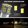 thumbnail image 6 of 4x 1157 LED Bulb White 54SMD 1080 Lumens, 7528 2357 2057 LED Light Bulbs for Brake Tail Running Parking Backup Light, 6 of 10