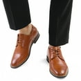 thumbnail image 7 of Bocca Men's Formal Business Shoes Brown Classic Lace Up Oxford Shoes 12M, 7 of 7