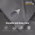 thumbnail image 4 of COOKEY Pillow Cases King Size Set of 2, Rayon Derived from Bamboo Pillowcases, Breathable & Cooling Pillow Covers with Envelope Closure, Dark Gray, 20*36inches, 4 of 8