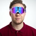 thumbnail image 4 of Gafas de motocross Estrela Biking, gafas de esquí con cojín esponjoso antirreflectante flexible, 4 of 5