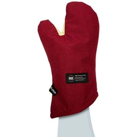 San Jamar KT0215 Kool-Tek Nomex Gant de Protection de Température pour Four, Longueur 15 Pouces, Rouge