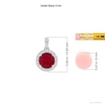 thumbnail image 3 of Angara Natural 1 ct Ruby Pendant Necklace with Diamond Halo in 14K White Gold for Women – July Birthstone Jewelry | Round Ruby Halo Pendant Necklace, 3 of 8