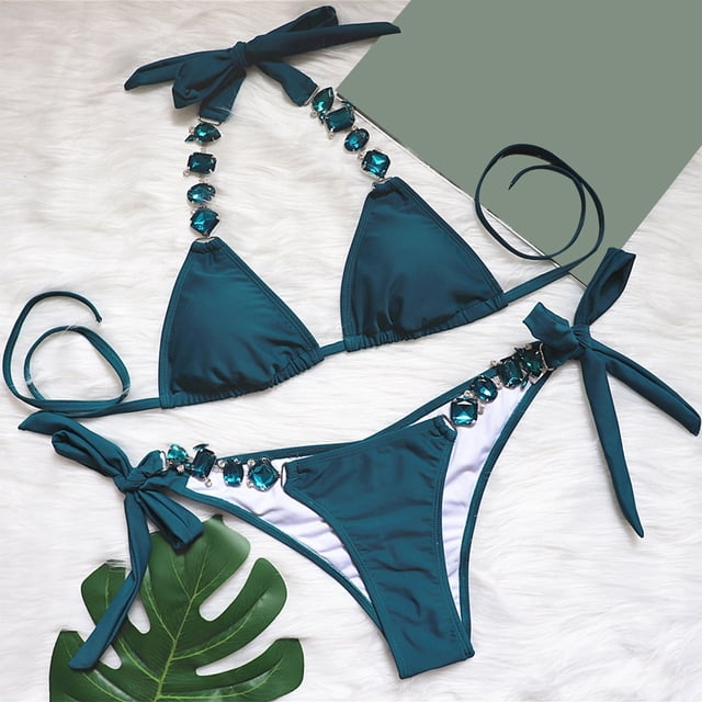 Traje de baño para mujer Traje de baño de color sólido para mujer + bañador y bikini de moda Traje de baño dividido Trajes de baño para mujer