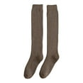 thumbnail image 2 of 2 Pcs Mens Knee High Long Socks Thick Warm Size , Cotton Breathable Brown, 2 of 2