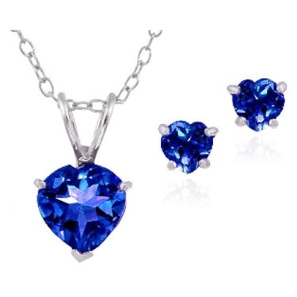 Heart Pendant & Earring Set