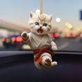 thumbnail image 3 of ievspot 1 Pcs Car Pendant with Lanyard Cat Design Auto Rearview Mirror Ornament Animal Pendant Car Interior Accessories, 3 of 8