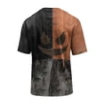 thumbnail image 5 of Mens Halloween Shirts Pumpkin Witch Hat Graphic Crew Neck Vintage Tees Skeleton Print Short Sleeve Fall Cute Costumes S, 5 of 6