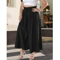 thumbnail image 6 of FOLUNSI Women's Plus Size Wide Leg Pants Casual Loose High Waist Culottes Trousers m-4x, 6 of 8