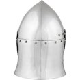 thumbnail image 2 of Medieval Knights Steel Helmet LARP Cosplay Armor, 2 of 3