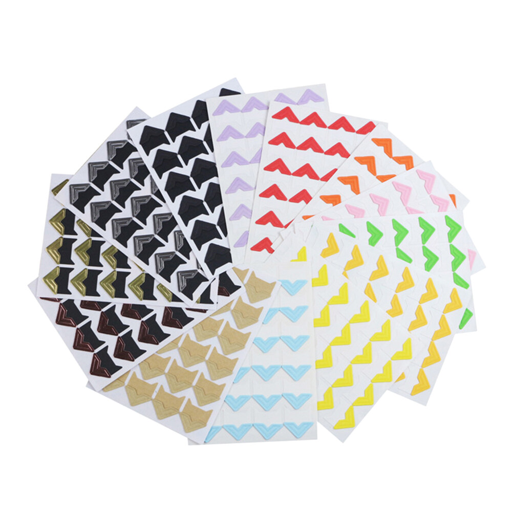 13 Sheets Creative Photo Mounting Corners Selfadhesive Kraft Paper