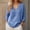 X-Blue343, variant on YMNXA Womens T Shirt Long Sleeve V Neck Solid Color Elegant Fashion Comfortable Basic Top Shirt For Daily Wear,Blue,L