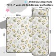 thumbnail image 5 of Pioneer Flower Floral Print Pattern Teens Toddler Nap Mat with Pillow, Sleeping Mat Bag for Preschool Daycare 59"x22", 5 of 6
