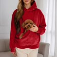 thumbnail image 2 of Christmas Sweatshirt Pet Care Hoodie Petcare Hoodie Pet Carrier Hoodies Kangaroo Pouch Hoodies with Dog Cat Pouch For Women Christmas Sweater, 2 of 8