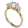 thumbnail image 2 of Solitaire Brilliance 3TCW Three-Stone Round Brilliant Lab Grown Diamond Engagement Ring 10K Yellow Gold, Ring Size 4, 2 of 5
