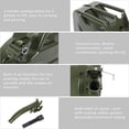 thumbnail image 2 of 2.6 Gallon 10L Metal Gas Can Set of 2 with Spout System, Portable Jerry Can Fuel Tank Can Petrol Diesel Storage Can, Cold-Rolled Plate Gasoline Bucket for Car Truck Off Road Emergency Supply, Green, 2 of 5