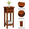 thumbnail image 5 of Topbuy 2PCS Wooden End Table Nightstand w/Storage Shelf and Drawer for Livng room Rustic Brown, 5 of 9