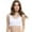 White, variant on Comfortable Solid Color New Cross Side Buckle Without Rims Gathered Sports Underwear Sleep Bra