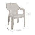 thumbnail image 2 of Set De 2 Sillas Exteriores De Plástico Con Diseño Rattan (Blanco Cantera), 2 of 4