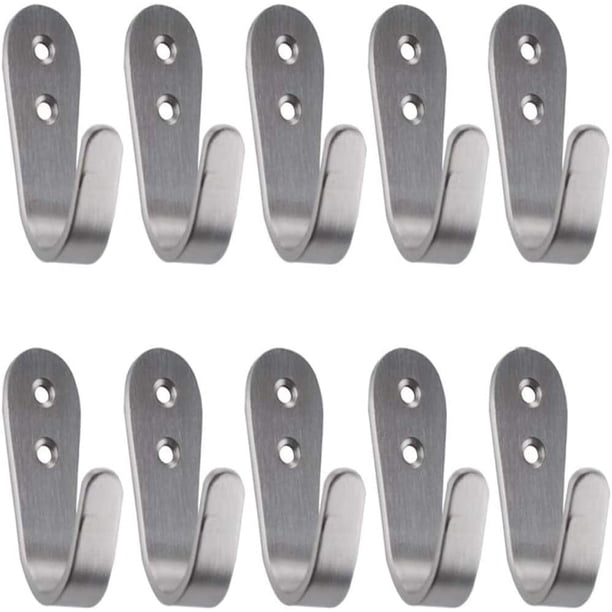 Ganchos de acero inoxidable, ganchos de metal resistentes con montaje de tornillo para herramientas que ahorran espacio, acero inoxidable SUS304 de alta calidad, ganchos sólidos para una amplia