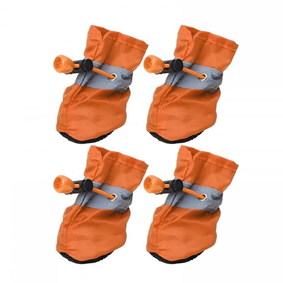 TELOLY 4Pc Anti-Slip Dog Socks with Reflective Straps, Non Slip and Water Proof, Dog Shoes for Hot/Cold Pavement, for Large Senior Old Dogs