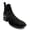 Black, variant on Men’s Genuine Leather Broad Square Toe Embossed Python Snake Print Ankle Botin Cowboy Boot
