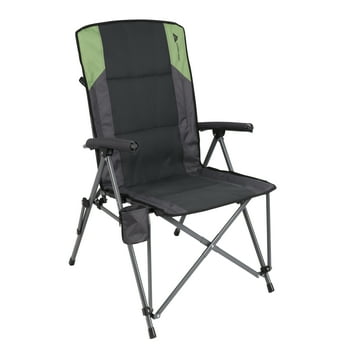 Ozark Trail High Back Hard Arm Camping Chair, Gray
