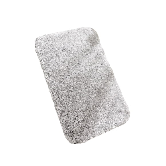 Naiovety Alfombra de baño antideslizante de poliéster, segura y seca con alfombra superabsorbente, y cómoda Juegos de accesorios de baño gris claro 50x80cm