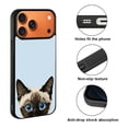 thumbnail image 2 of WIRESTER Shockproof Soft Rubber Cover Case for Apple iPhone 17 Pro Max 6.9" 2025, Animal Siamese Kitten Cat On Pale Aqua Background, 2 of 5