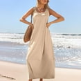 thumbnail image 4 of Liquidation d'Économies d'Été! Robe Courte Décontractée Sans Manches pour Femme, Été Printemps, Col Rond, Débardeur Ample, Robe Courte de Plage, Tendance pour Vacances, Plage Ou Événements Décontractés Liquidation Ventes Aujourd'hui Aubaines Prime, 4 of 9