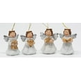 thumbnail image 3 of BANBERRY DESIGNS Mini Angel Ornaments - Set of 12 Angels with White Dresses and Silver Wings - Christmas Angel Decorations Holding Hearts and Stars - Miniature Christmas Ornaments…, 3 of 9