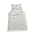 thumbnail image 5 of TUOYUAN Mens Ice Silk Ribbed Tank Top Sleeveless Gym Muscle Shirt Activewear Racerback,White,SIZE:L, 5 of 5