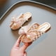thumbnail image 4 of Zapatillas de boca de pez de malla de encaje para niñas, zapatos de princesa Baotou con fondo suave y perlas para niñas, 4 of 6