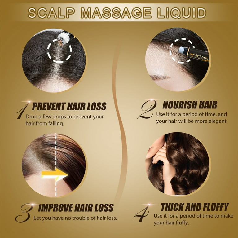 2Pack Regrowth Organic Hair Serum Roller Set Biotin Hair Growth Serum Triple Roll-On Massager Hair Growth Essence For All Hair Types 2Pack Regrowth Organic Hair Serum Roller Set Biotin Hair Growth Serum Triple Roll-On Massager Hair Growth Essence For All Hair Types