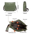 thumbnail image 2 of AUYOCO Bolso bandolera de piel vegana para mujer, bolso cruzado con correa para guitarra, bolsillos con cremallera, bolso de hombro, 2 of 5