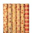 thumbnail image 3 of 2023 Navidad Año Nuevo Embalaje plano plegable 25 estilos Hojas de papel artesanal Caja de regalo de Navidad Papel de regalo, 3 of 4