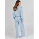 thumbnail image 5 of Conjunto de chándal de 2 piezas para mujer, otoño de 2023, sudadera holgada con media cremallera y pantalón de chándal de pierna ancha, conjunto de chándal para estar en casa., 5 of 5