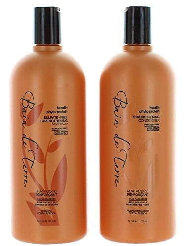 Bain De Terre Keratin Phyto-protein Strengthening Shampoo and Conditioner - 33.8 Oz