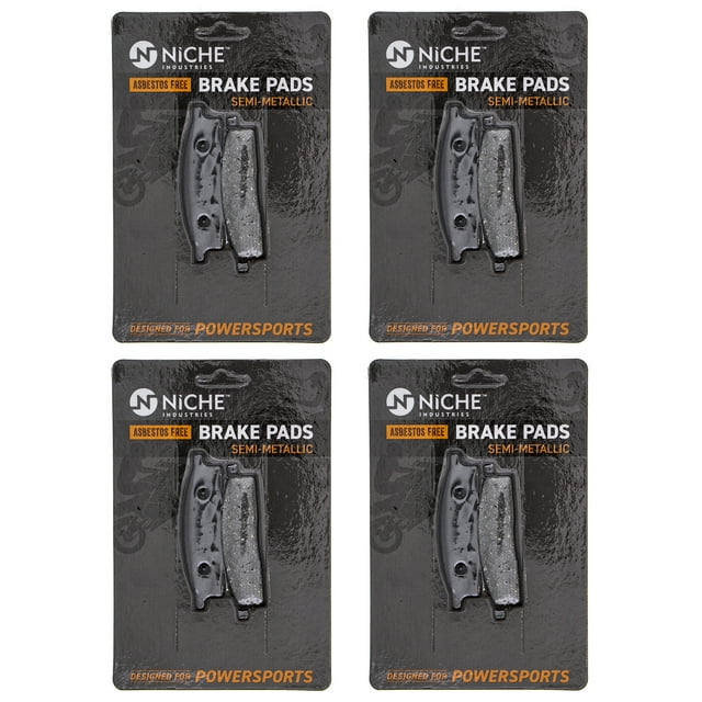 Niche Front Brake Pad Set for Yamaha TTR125 Semi-Metallic Motorcycle 4 Pack 519-KPA2319D