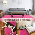 thumbnail image 3 of Noahas Soft Fluffy Area Rug Modern Shaggy Bedroom Rugs for Kids Room Nursery Rug Floor Carpets, 3'x 5',Hot Pink, 3 of 7