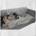 thumbnail image 6 of Music Soft Flannel Fleece Throw Blanket, Sketched Illustration of Grungy Retro Skull with Headphones Sunglasses, Cozy Plush for Indoor and Outdoor Use, 50" x 70", Charcoal Grey Eggshell, by Ambesonne, 6 of 6
