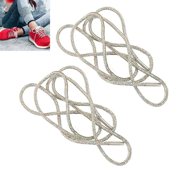 Cuerdas con cordón de diamantes de imitación cordones redondos para zapatos con diamantes de imitación de repuesto para zapatillas de deporte para sudaderas con capucha ANGGREK Otros