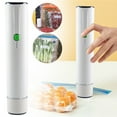 thumbnail image 2 of Scelleuse sous Vide Portative Sans Fil, Scelleuse de Sacs Portative Sans Fil à Alimentation USB Rechargeable, Machine Compacte de Scellage Alimentaire, Stockage de Fraîcheur Portatif pour Fruits, Réfrigérateur, Congélateur, Restes (Blanc), 2 of 8