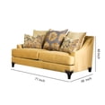 thumbnail image 4 of Benjara Luxurious Loveseat In Enchanting Gold, 4 of 5