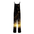 thumbnail image 4 of QATAINLAV Jumpsuits for Women Casual Sleeveless Sling Overalls Fashion Printed Rompers Casual Button Wide Leg One Piece Pants, Yellow, XXL, 4 of 6