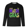 thumbnail image 5 of TIMIFIS Chemises à Manches Longues pour Hommes Mardi Gras Mode Décontractée Carnaval Imprimé Col Rond T-Shirt Léger Pull Tops de Fête, 5 of 5