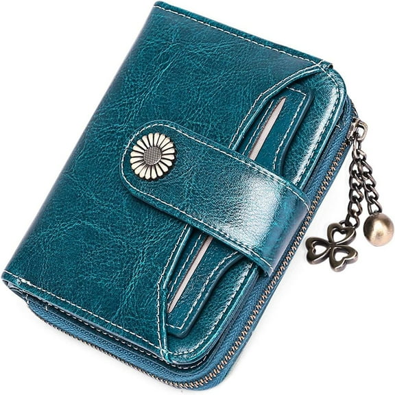 Small wallet for women, women's wallet made of genuine leather, with coin compartment