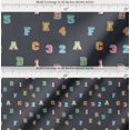 thumbnail image 2 of Soimoi Cotton Voile Fabric Numbers & Alphabets Text Printed Craft Fabric by The Yard 42 Inch Wide, 2 of 7